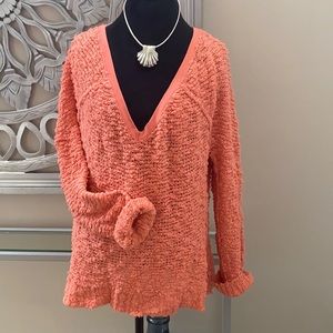 Free People Oversized V Neck Sweater